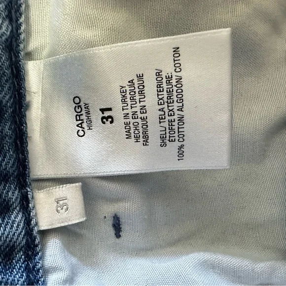 Favorite Daughter the Carly Cargo Jeans Highway High Rise Wide Leg 31 Cotton - Picture 12 of 14